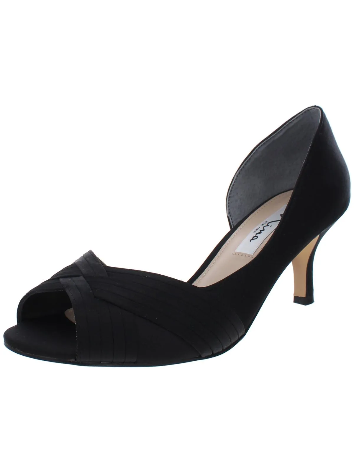 Contesa Womens Satin Ankle D'Orsay Heels