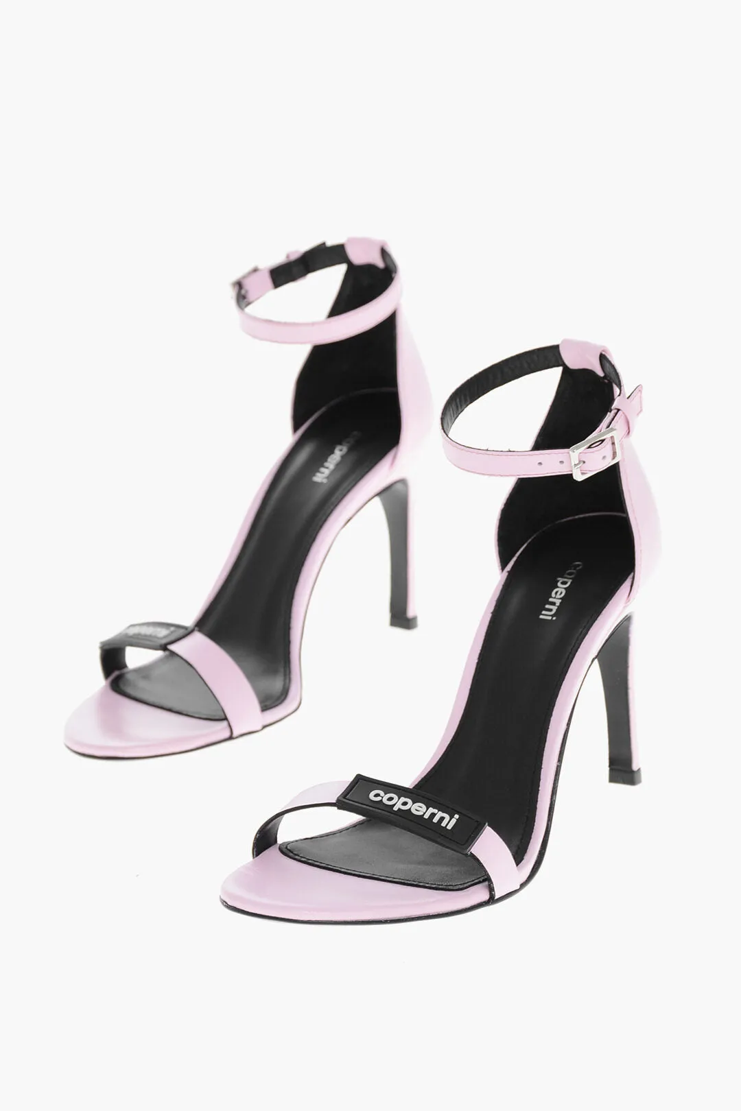 Coperni Leather Skinny Strap Sandals With Logo 9Cm