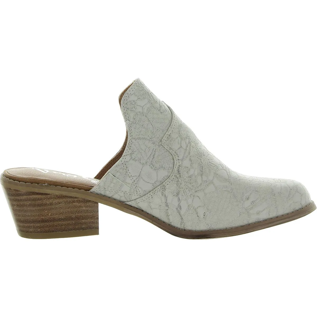 Crown  Womens Slip On Sqaure Mules