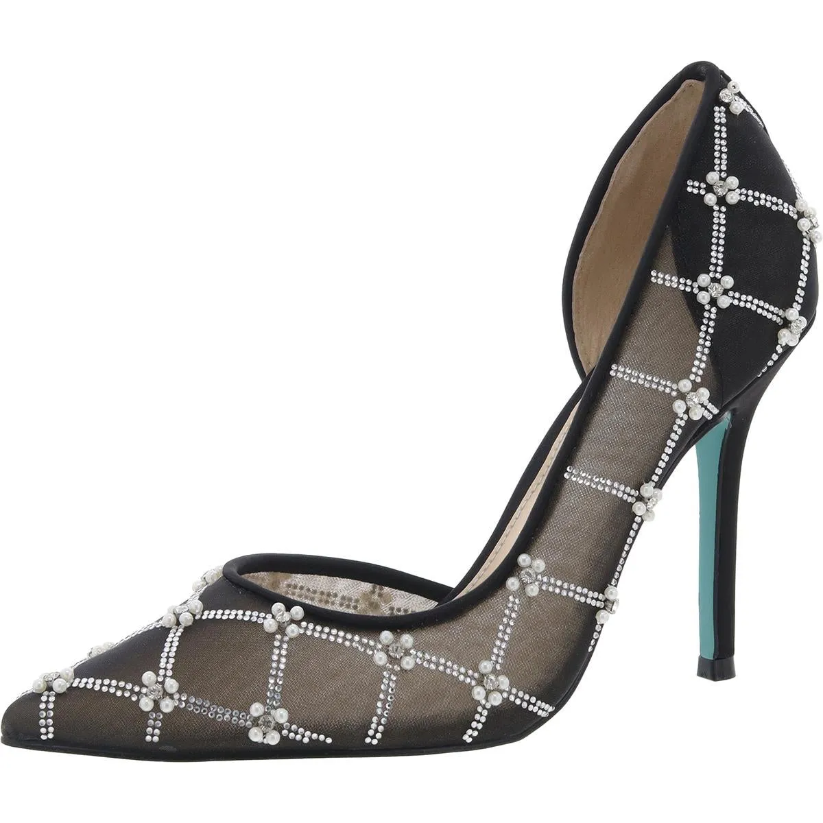 Cruze Womens Embellished Satin Pumps