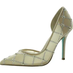 Cruze Womens Embellished Satin Pumps