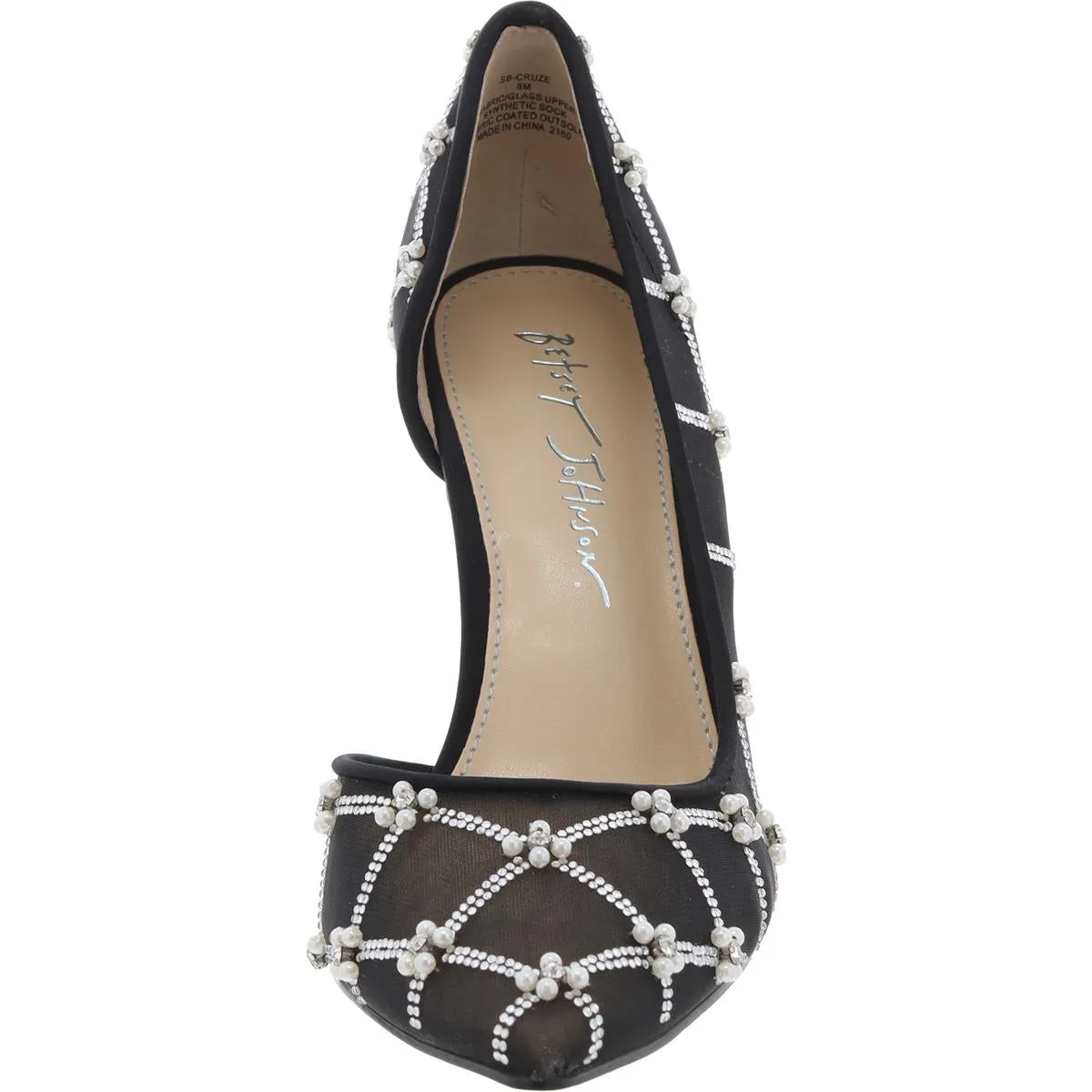 Cruze Womens Embellished Satin Pumps