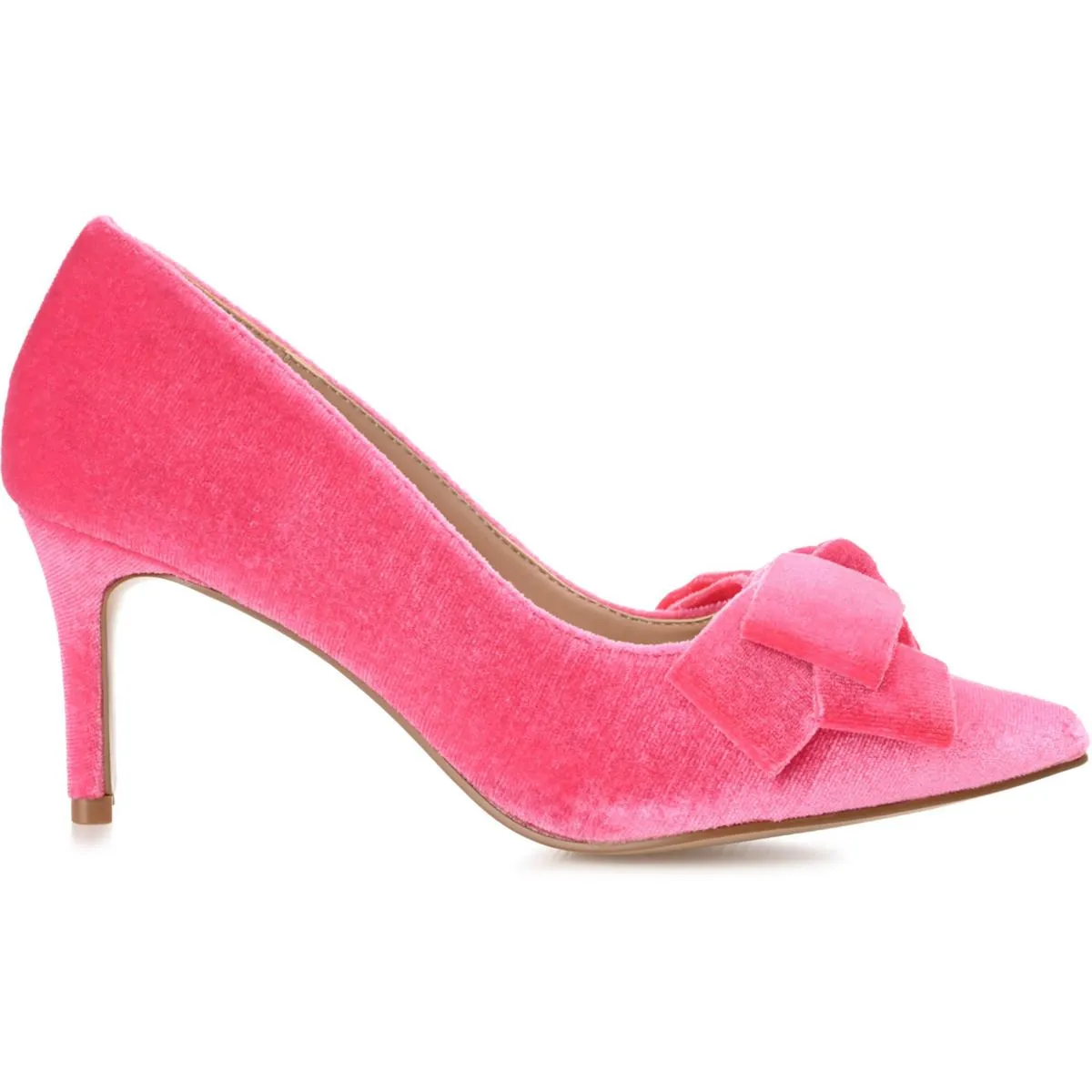 CRYSTOL  Womens Velvet Pump Kitten Heels