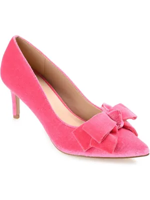 CRYSTOL  Womens Velvet Pump Kitten Heels