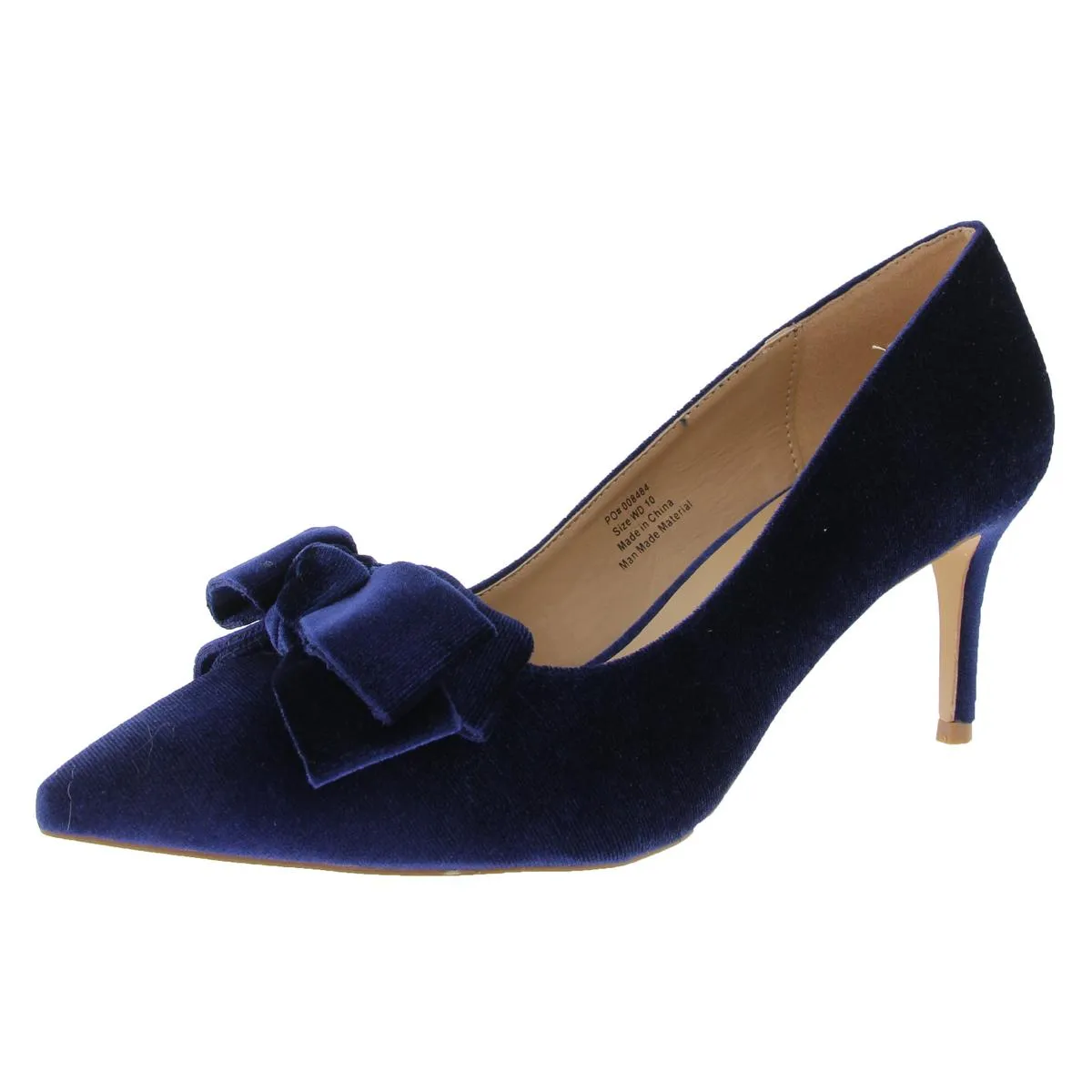 CRYSTOL  Womens Velvet Pump Kitten Heels