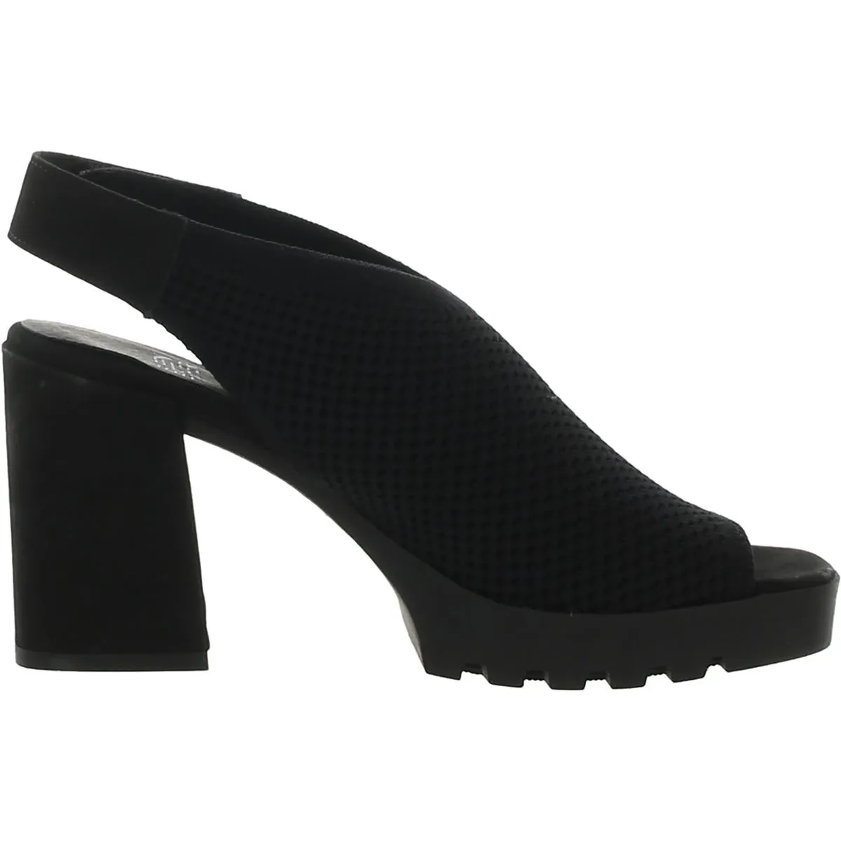 Cue Womens Knit leather Trim Slingback Heels