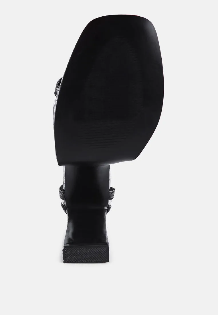 cutlass high heeled chunky sandals
