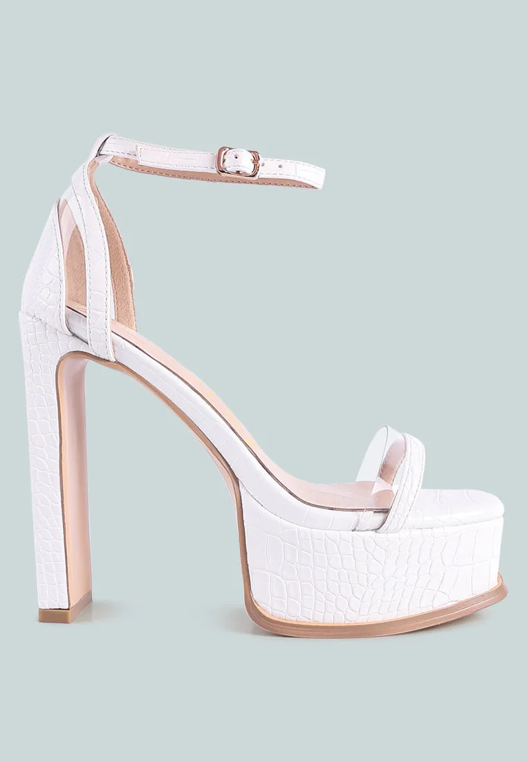 cutlass high heeled chunky sandals
