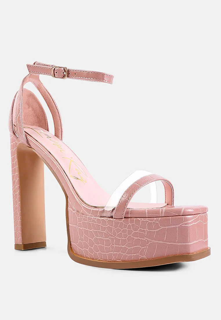 cutlass high heeled chunky sandals