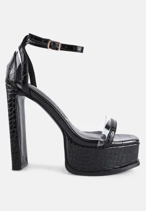 cutlass high heeled chunky sandals