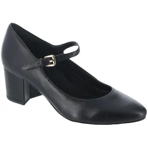 Cyra Womens Solid Leather Mary Jane Heels
