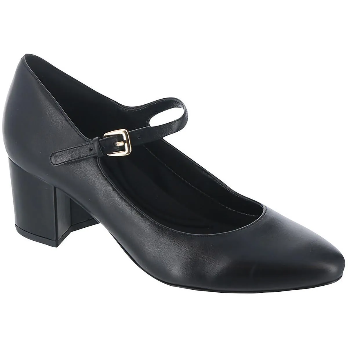 Cyra Womens Solid Leather Mary Jane Heels