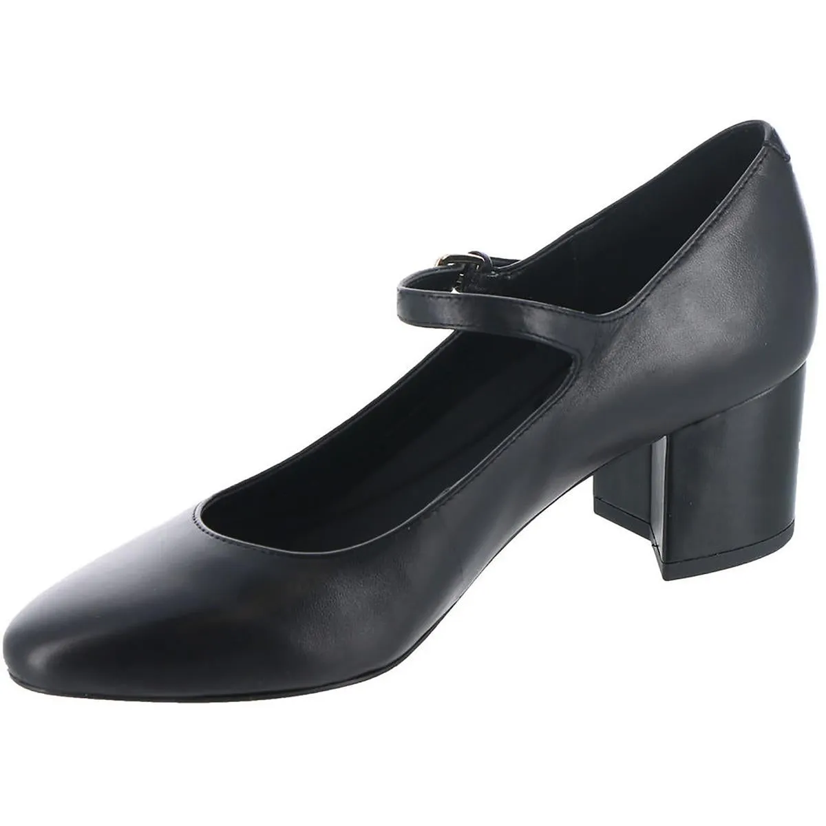 Cyra Womens Solid Leather Mary Jane Heels