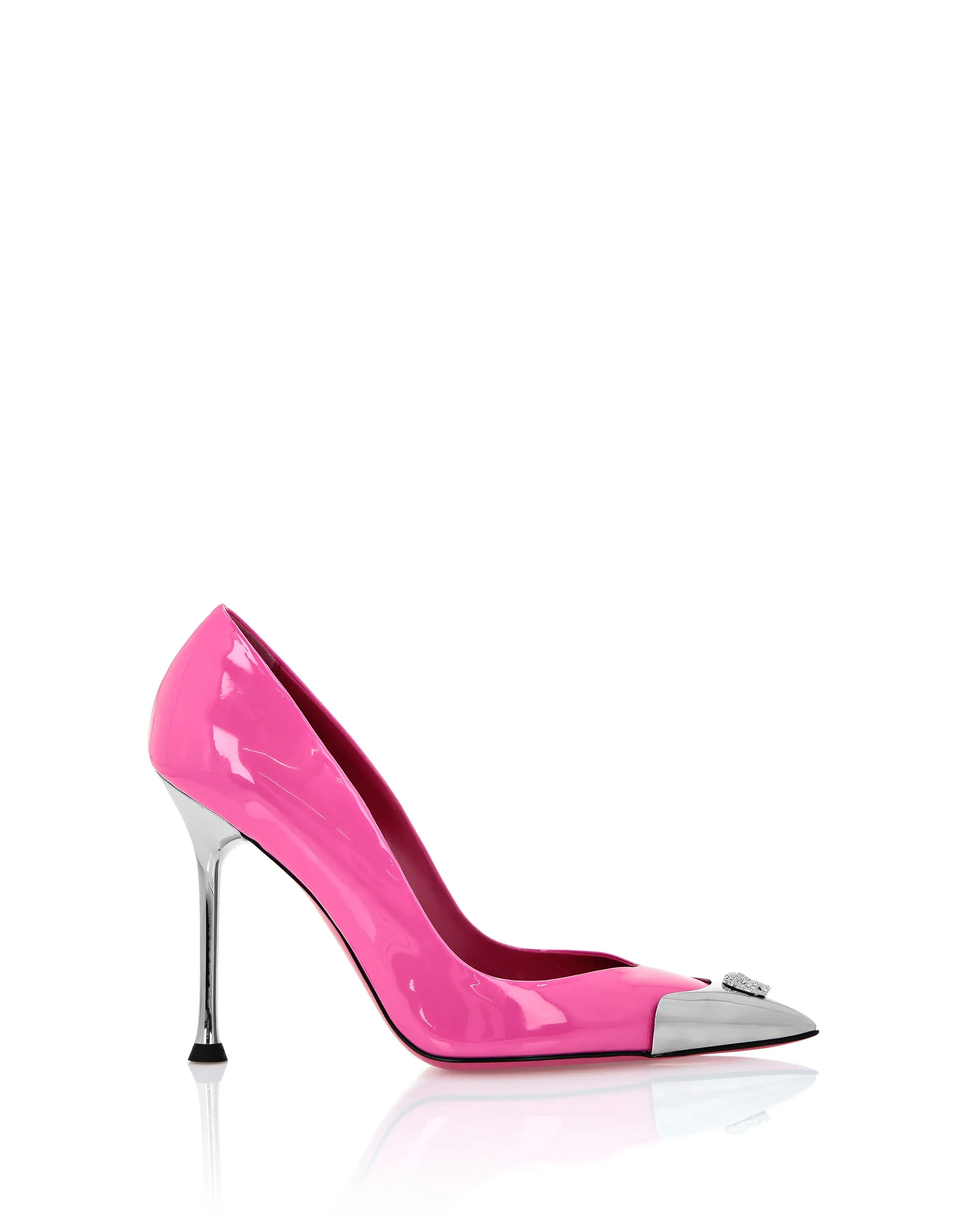 Cystal Skull Patent Leather Pumps