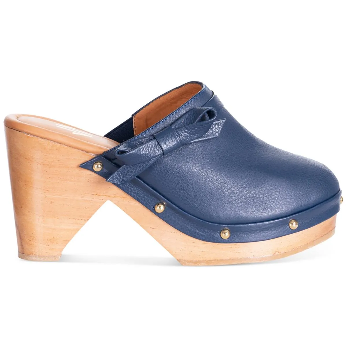 DAILY CLOG Womens Leather Slip On Clogs