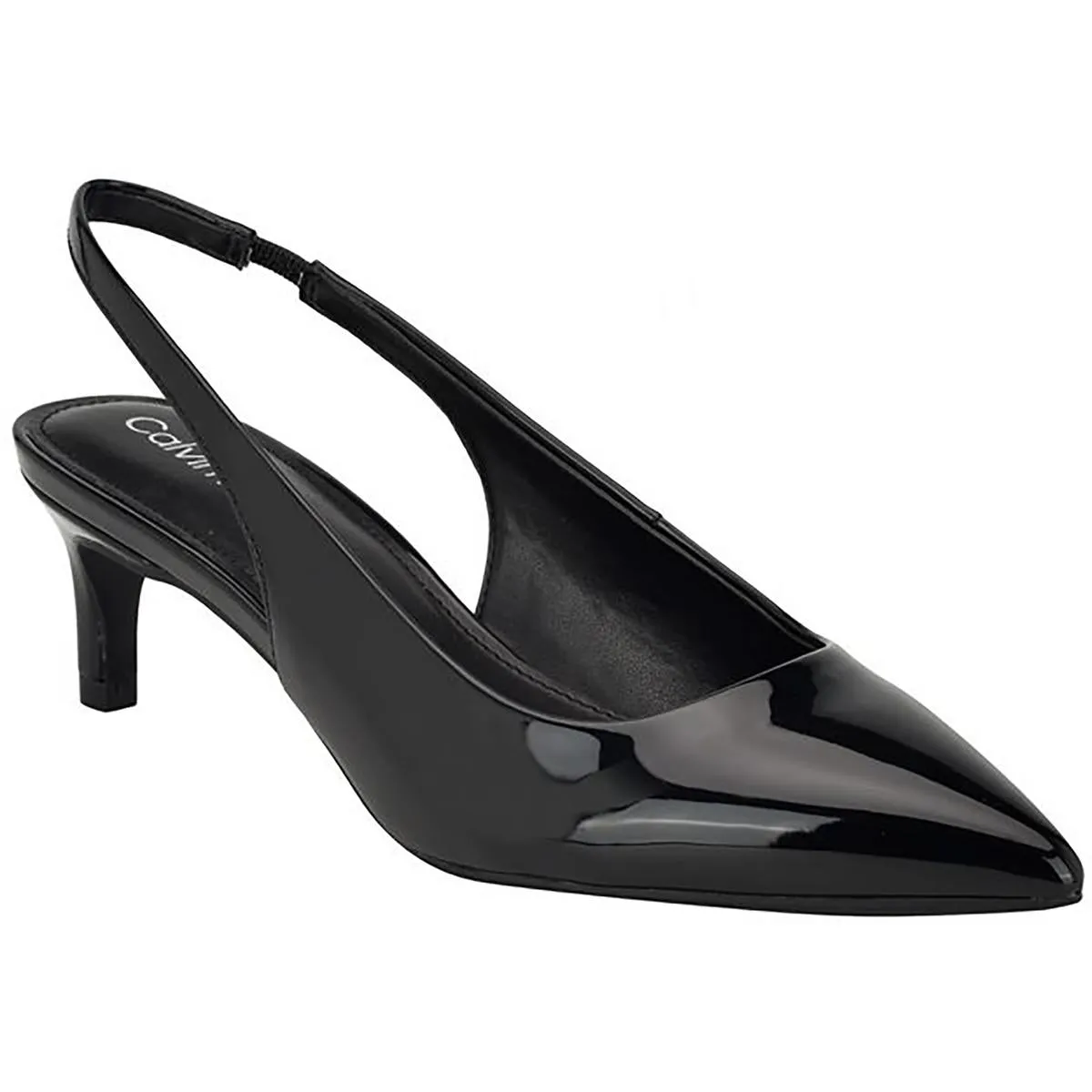 DAINTY Womens Pointed toe Kitten heel Slingback Heels
