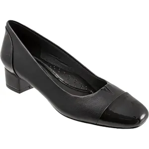 Daisy Womens Leather Patent Loafer Heels