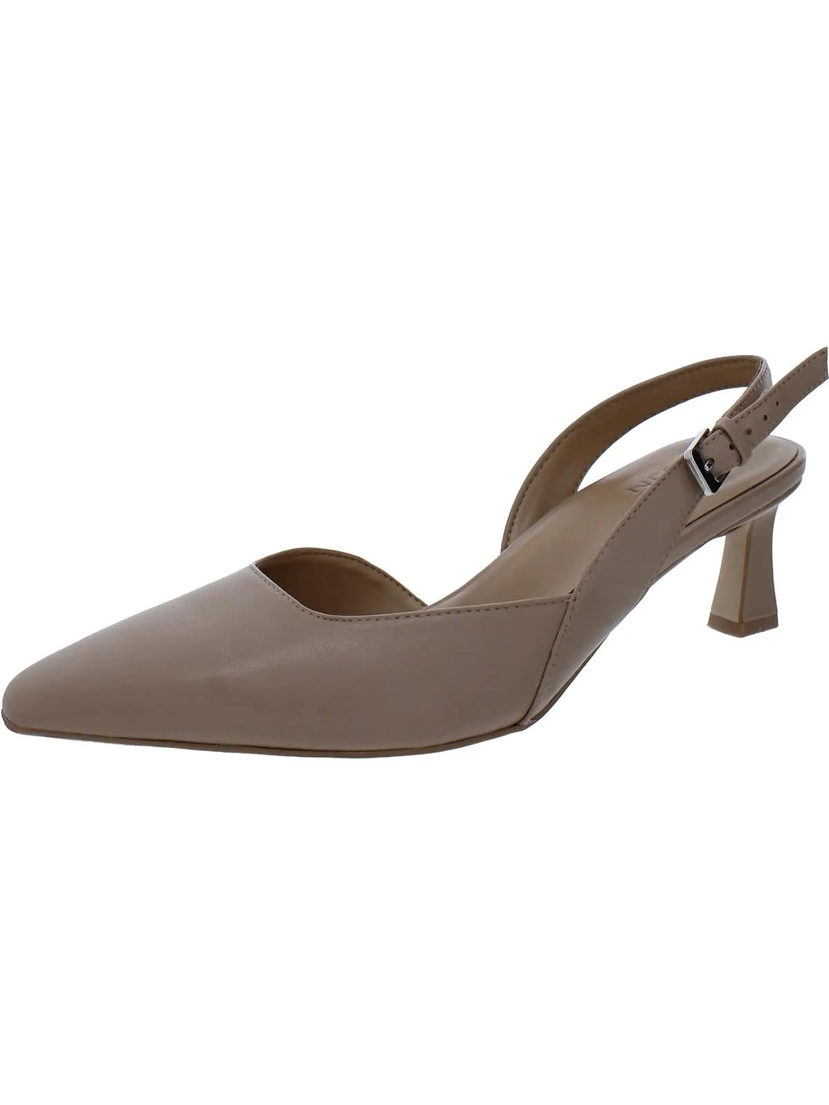Dalary Womens Patent Leather Pointed Toe Slingback Heels