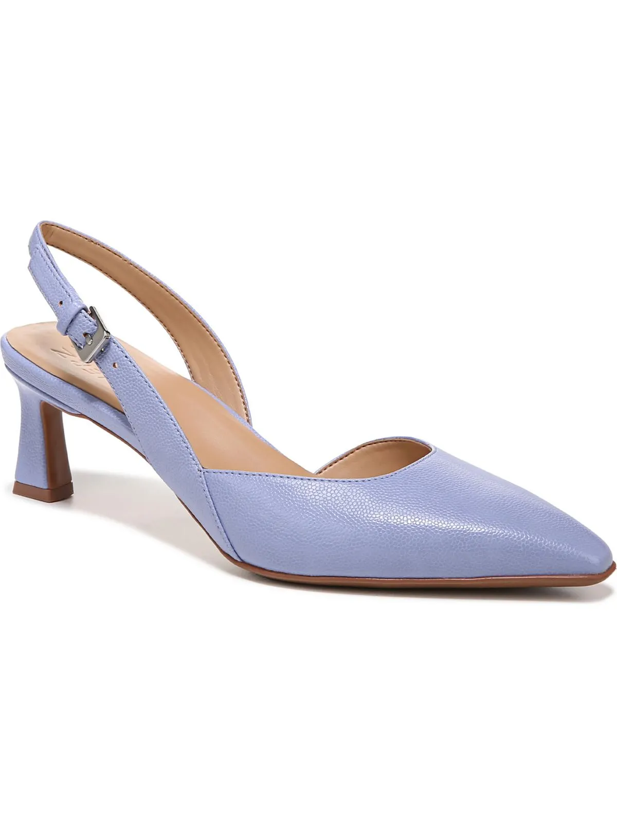 Dalary Womens Patent Leather Pointed Toe Slingback Heels