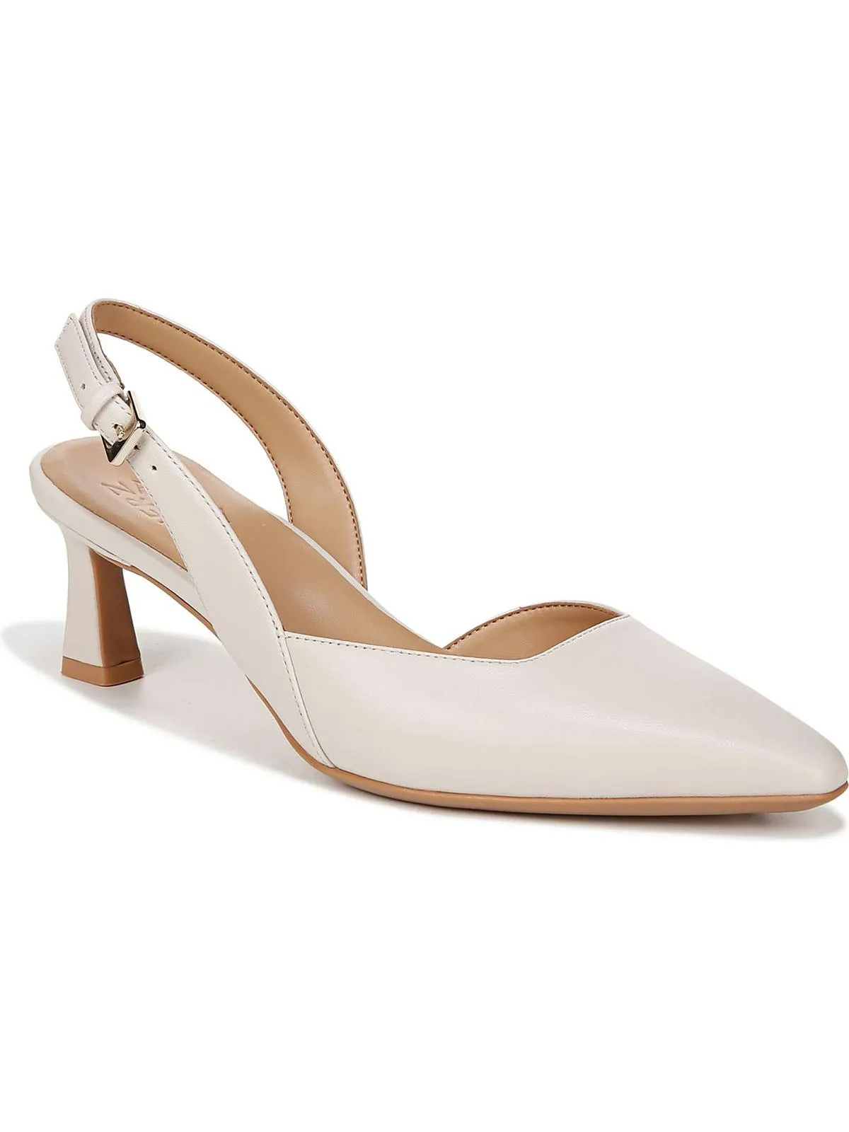 Dalary Womens Patent Leather Pointed Toe Slingback Heels