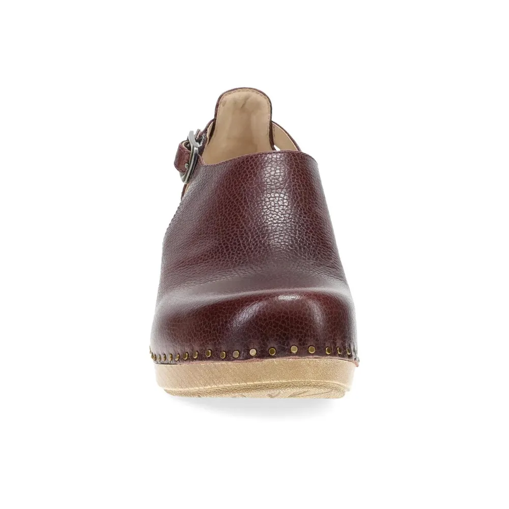 Dansko Sassy Cordovan Milled Burnished Leather Heel (Women's)
