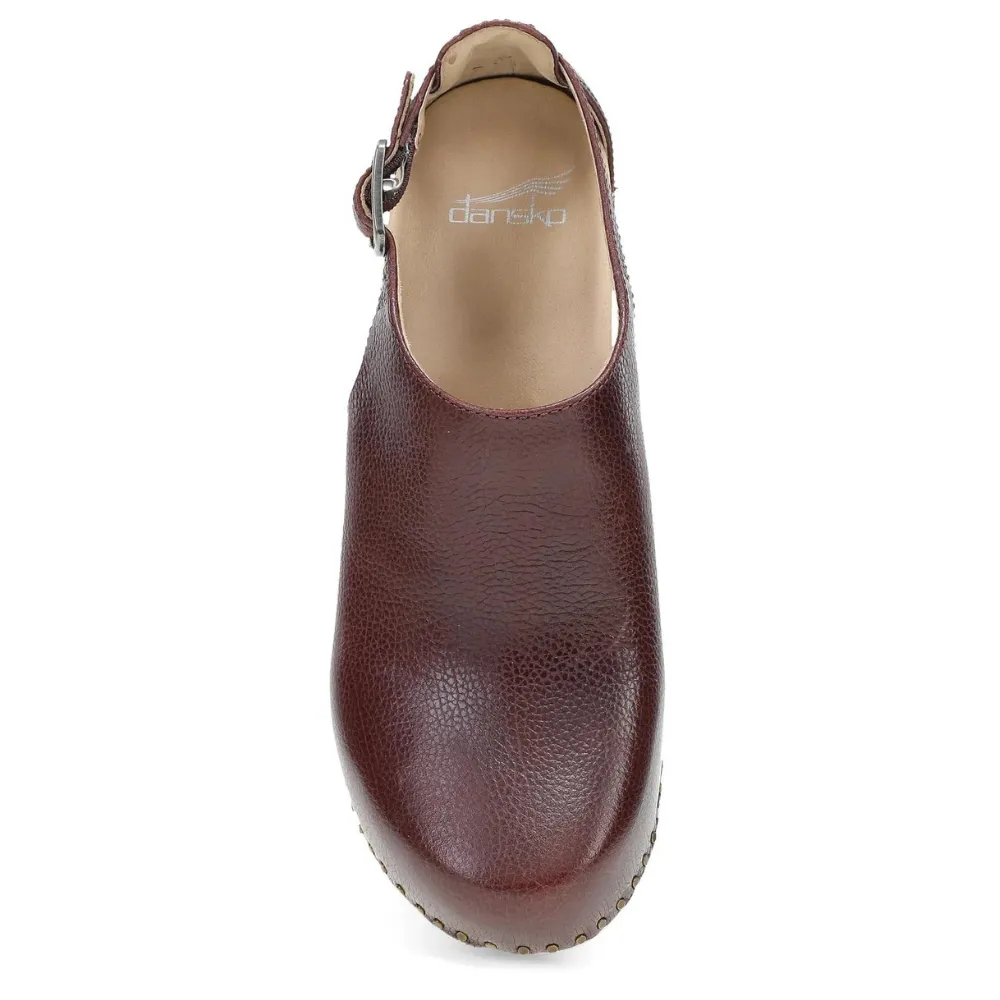 Dansko Sassy Cordovan Milled Burnished Leather Heel (Women's)