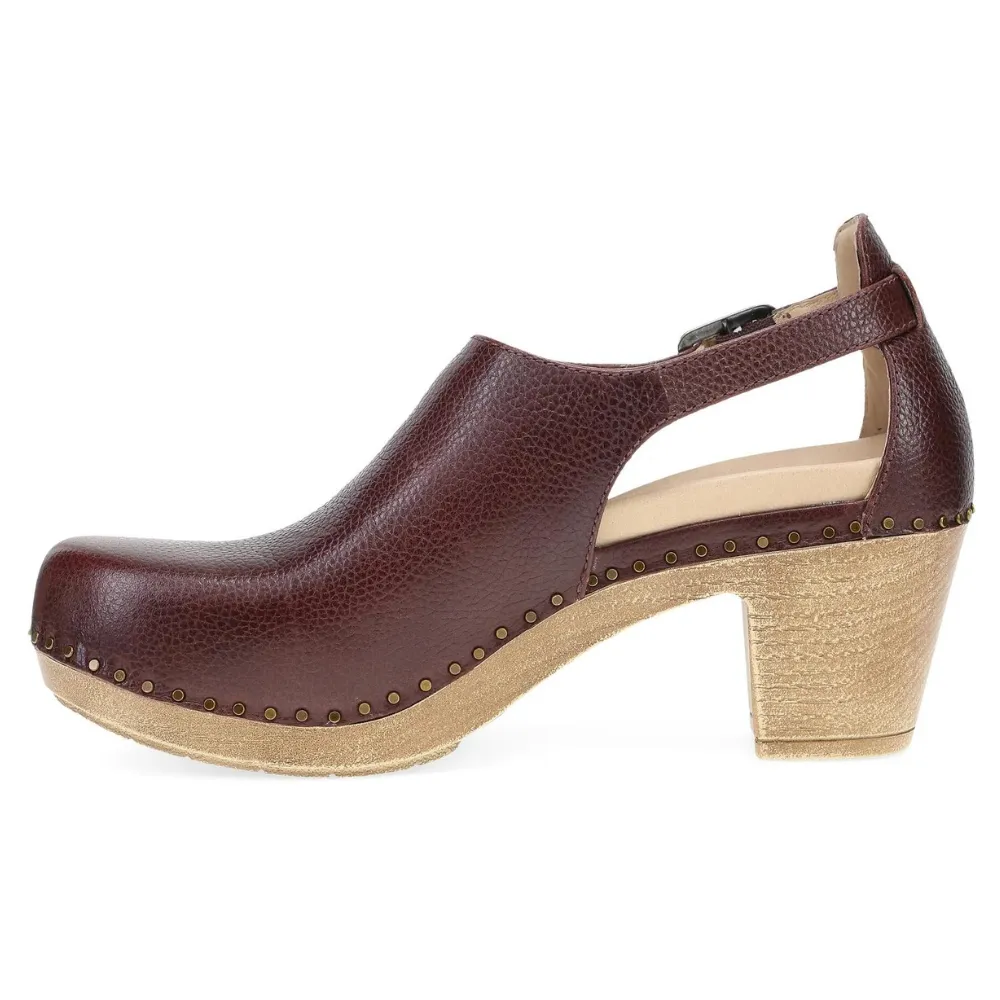 Dansko Sassy Cordovan Milled Burnished Leather Heel (Women's)
