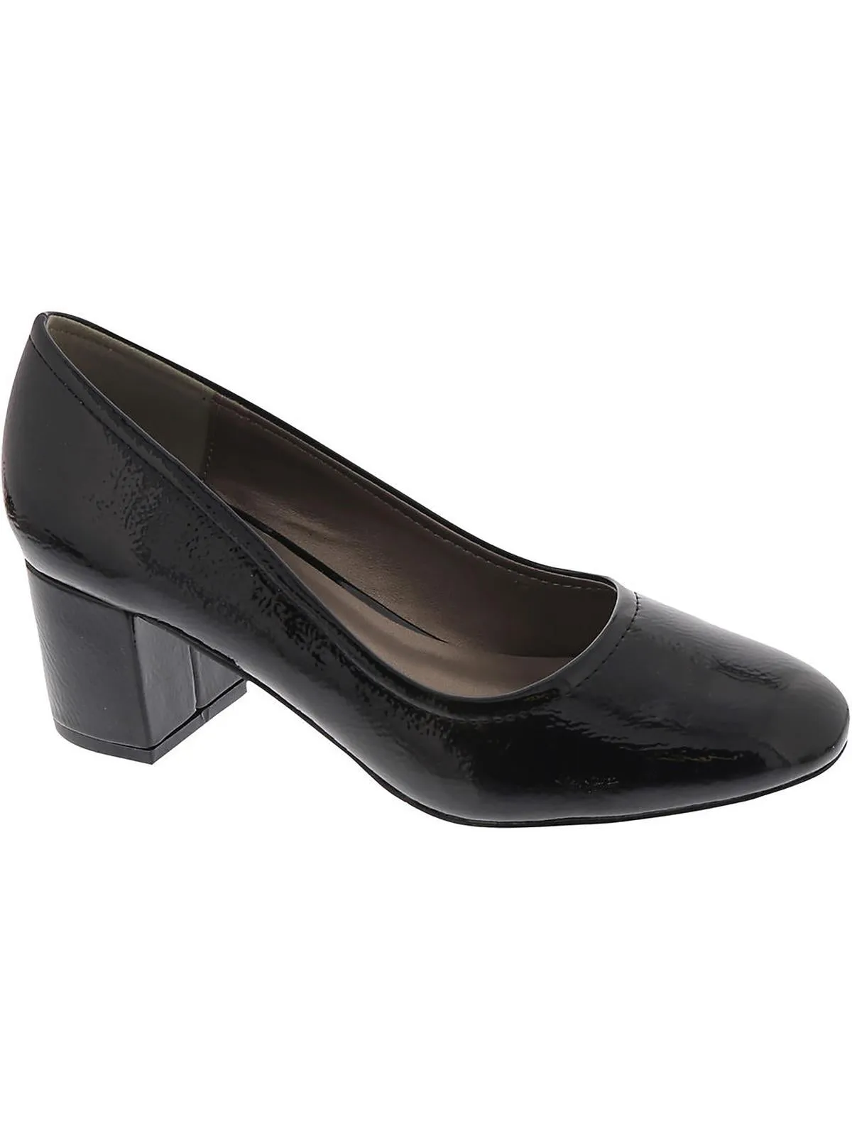 Daphne Womens Faux Leather Slip On Pumps