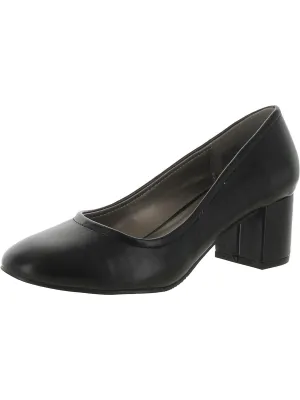 Daphne Womens Faux Leather Slip On Pumps