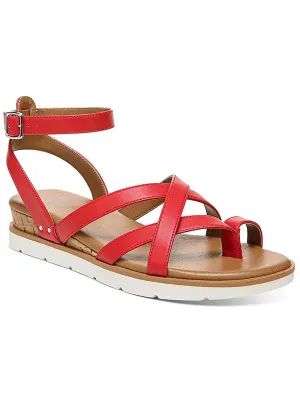 Darlaa Womens Faux Leather Cushioned Footbed Lace-Up Heels