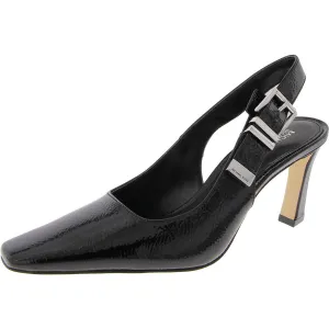 Darrington Womens Patent Leather Square Toe Slingback Heels