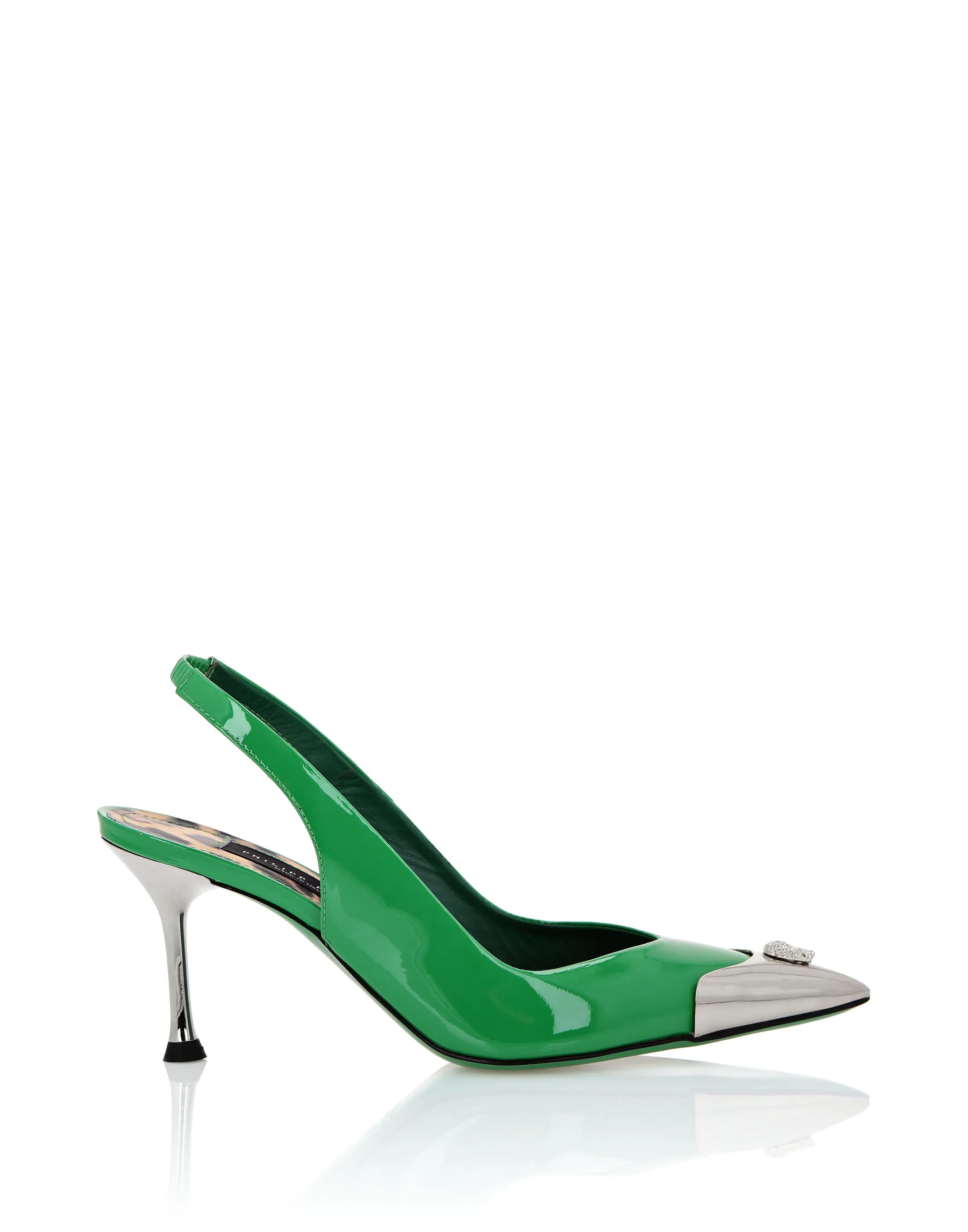 Decollete Low Heels Crystal Skull