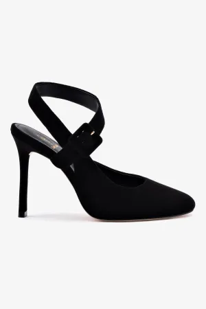 Deena By Larroud Pump In Black Suede