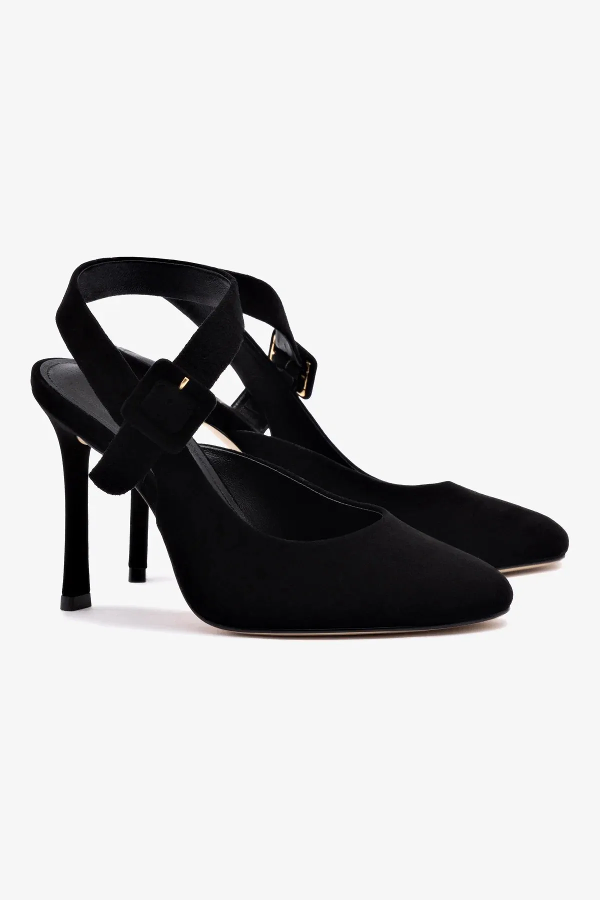 Deena By Larroud Pump In Black Suede