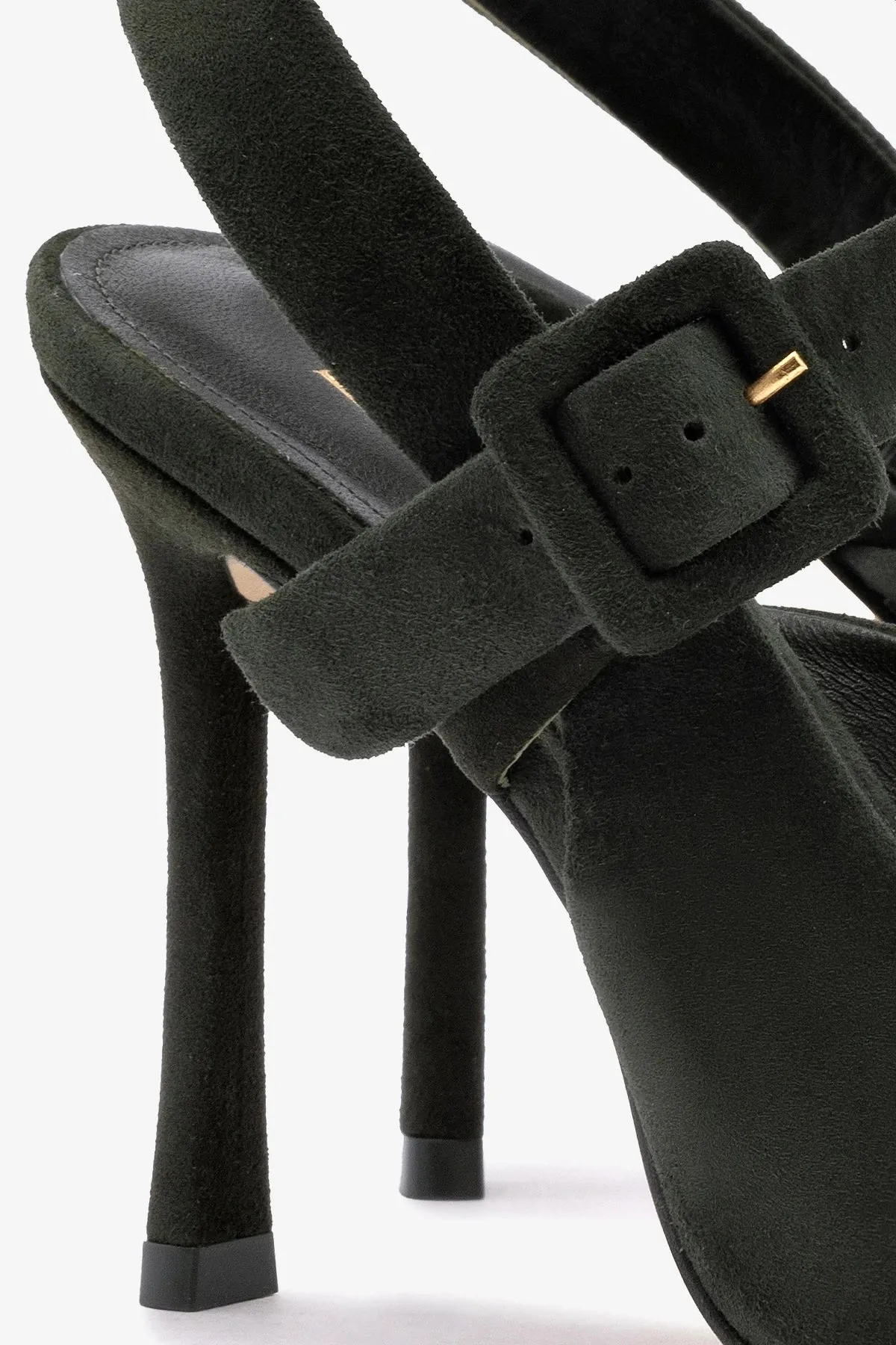 Deena By Larroud Pump In Deep Olivine Suede