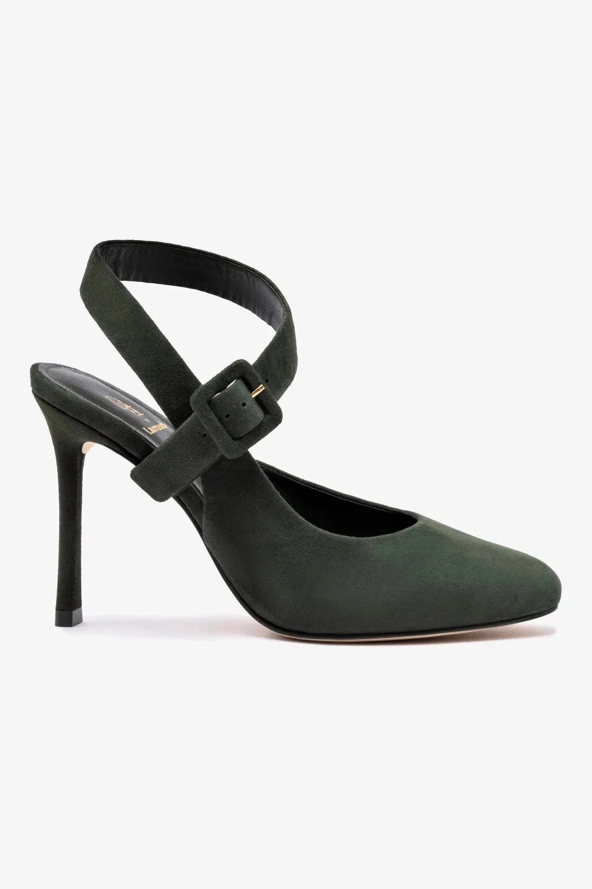 Deena By Larroud Pump In Deep Olivine Suede