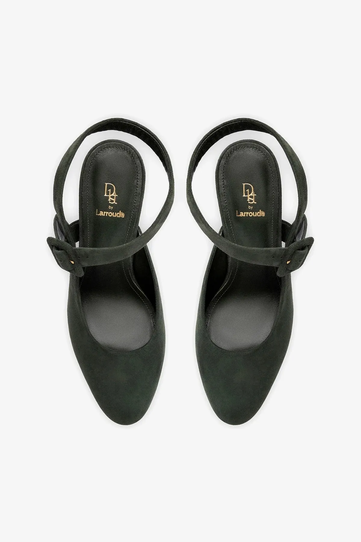 Deena By Larroud Pump In Deep Olivine Suede
