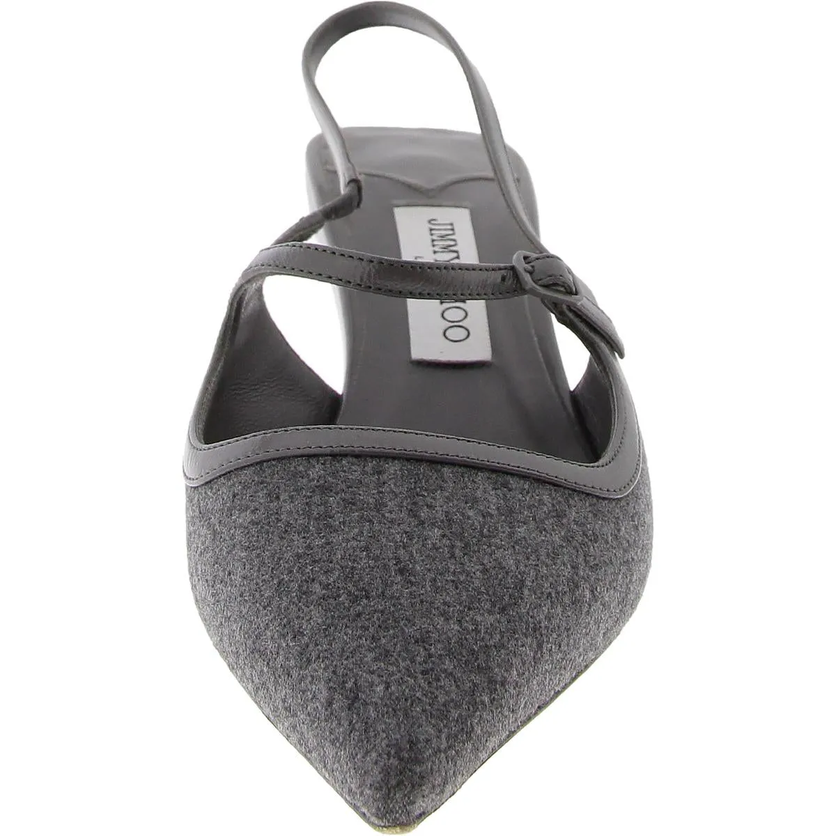 DIDI Womens Faux Leather Cushioned Footbed Slingback Heels