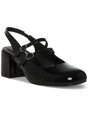 Dolll Womens Patent Mary Jane Slingback Heels