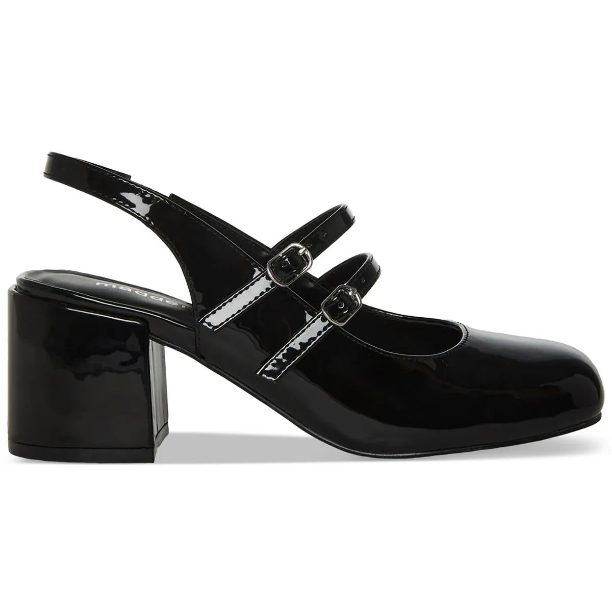 Dolll Womens Patent Mary Jane Slingback Heels