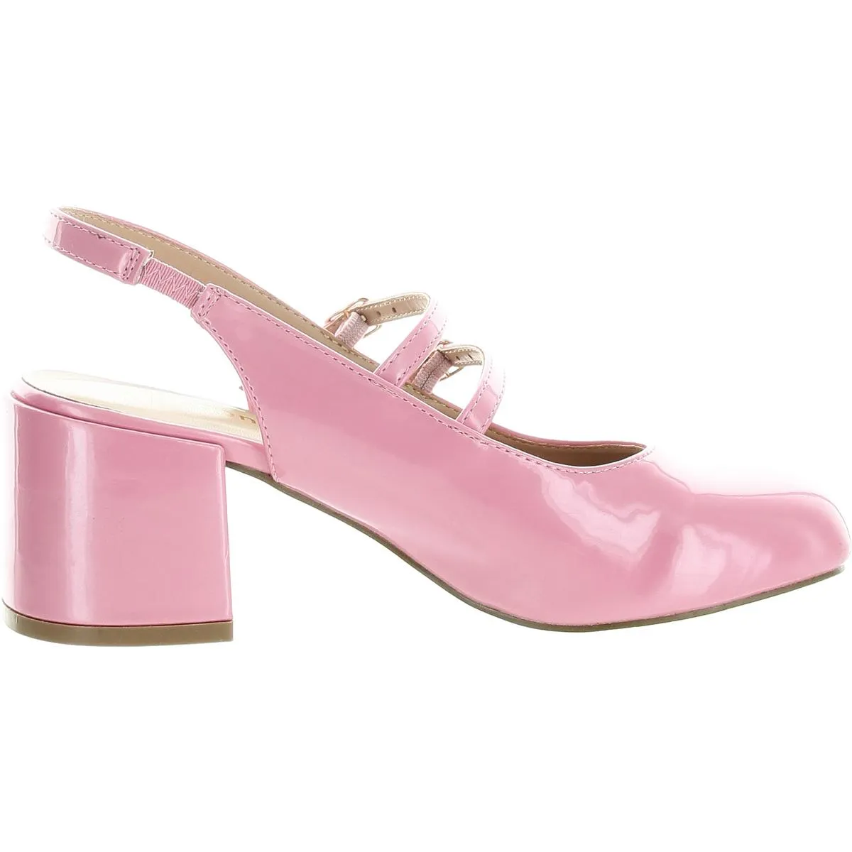 Dolll Womens Patent Mary Jane Slingback Heels