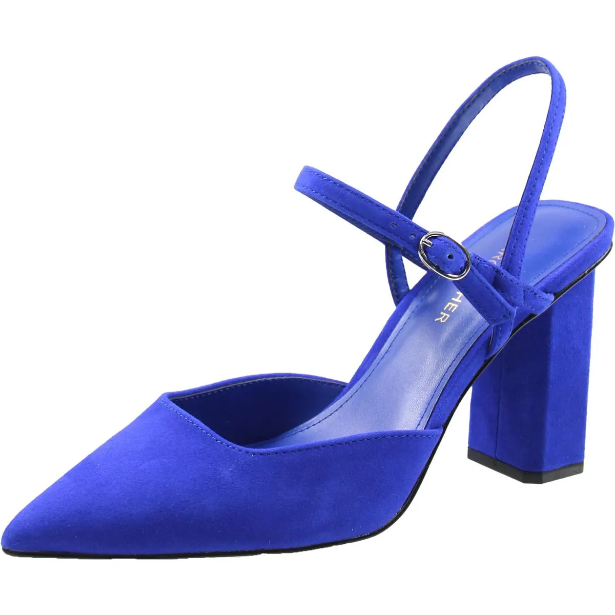 Doster Womens Suede Ankle Strap Slingback Heels