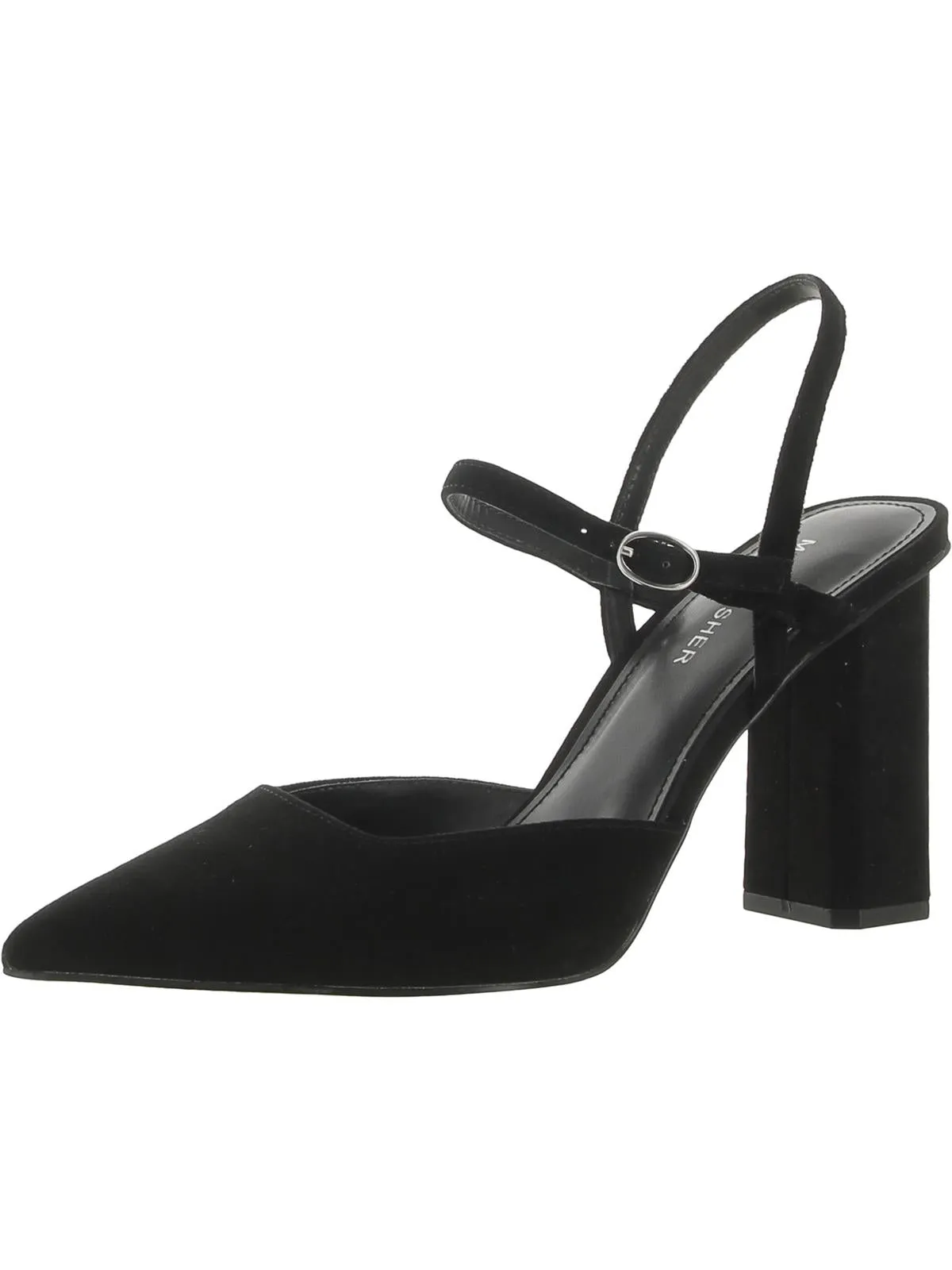 Doster Womens Suede Ankle Strap Slingback Heels