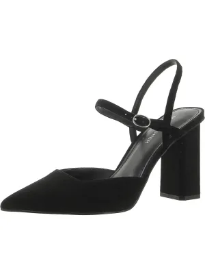 Doster Womens Suede Ankle Strap Slingback Heels