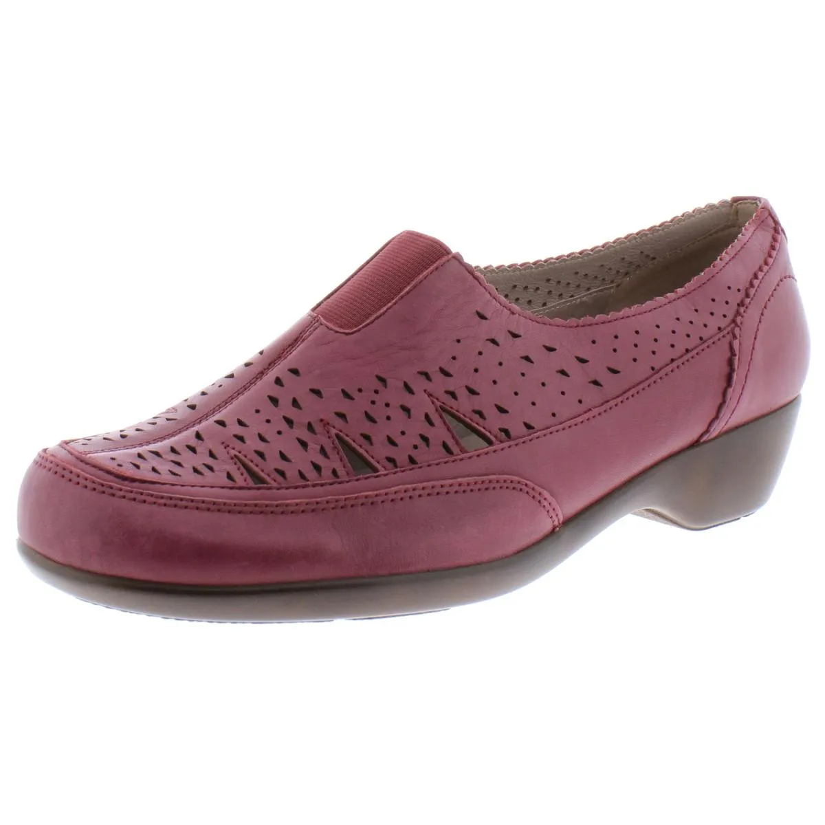 Duff Womens Leather Slip On Heels