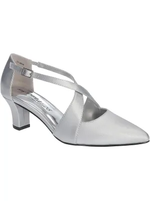 Elegance Womens Satin Dressy Block Heels