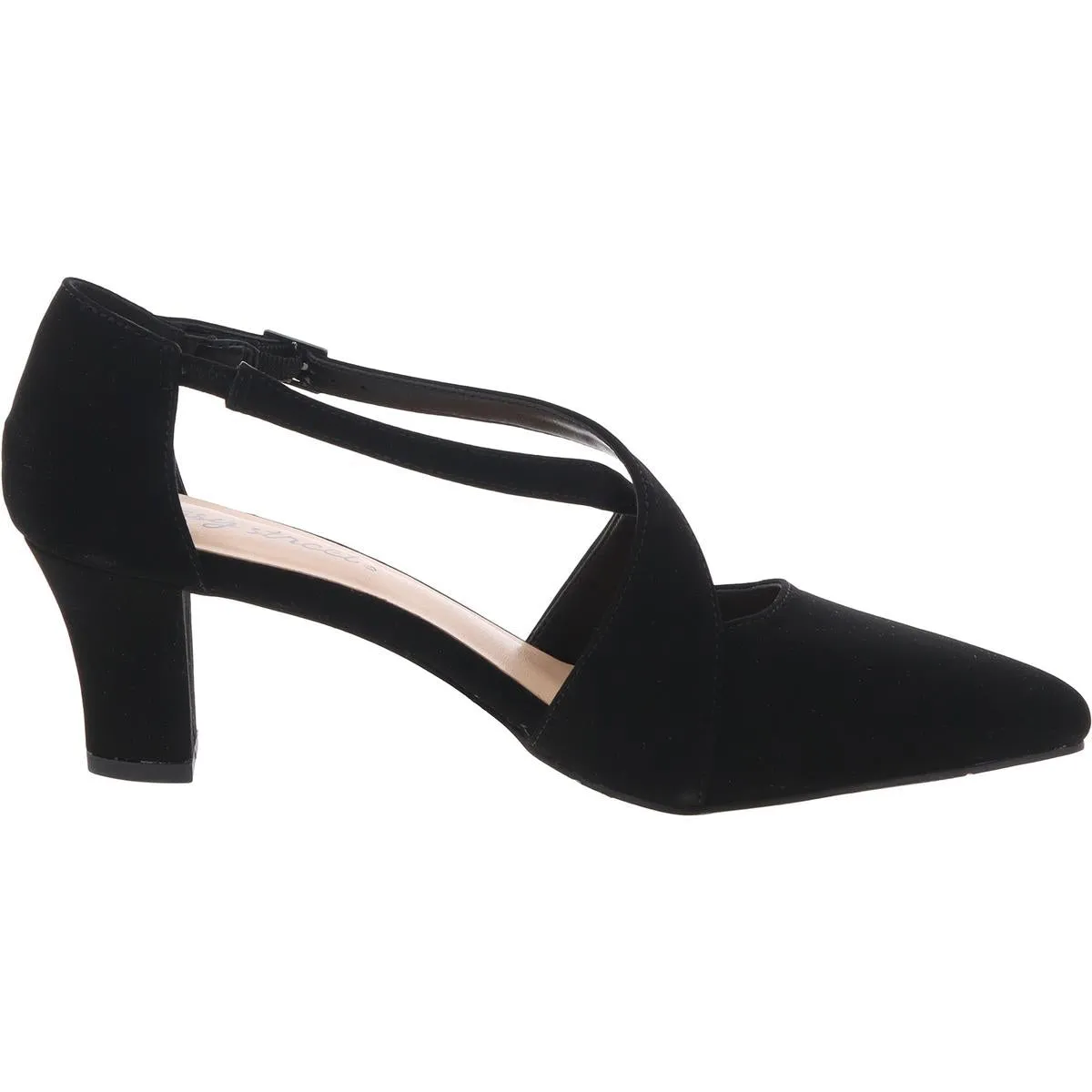ELEGANCE Womens Strappy Manmade Block Heels