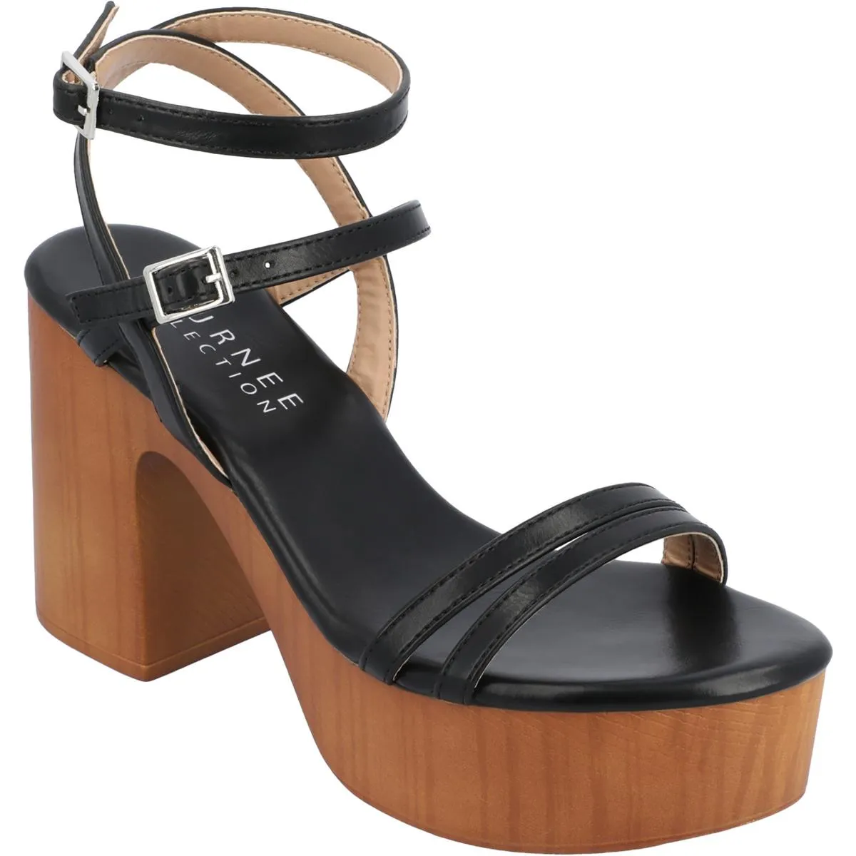 EMERYNN Womens Strappy Open Toe Block Heels