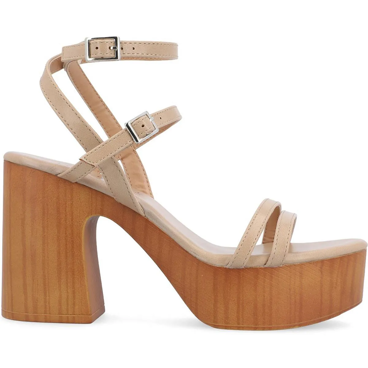 EMERYNN Womens Strappy Open Toe Block Heels