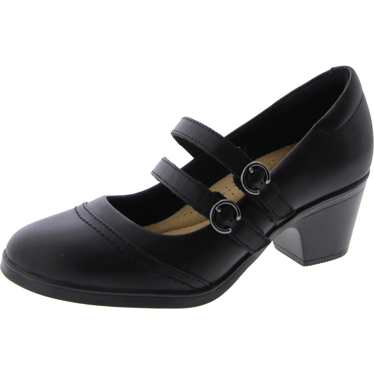 Emily2 Jane Womens Faux Leather Straps Mary Jane Heels